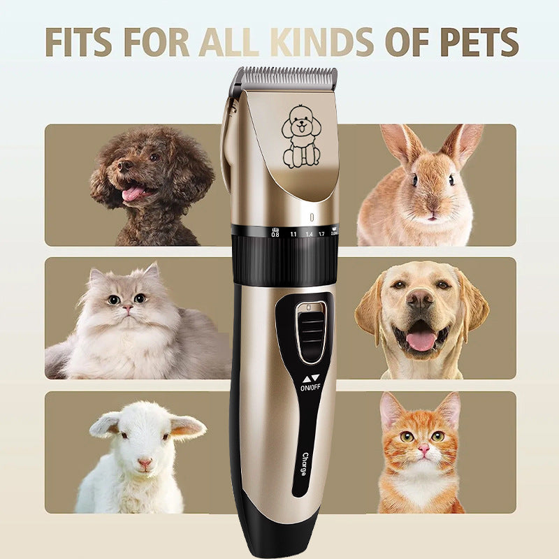 Professional Pet Grooming Hair Clipper Kit - Rechargeable, Low Noise, with Ceramic Blades & 5-Speed V888-ELOSUNG25690