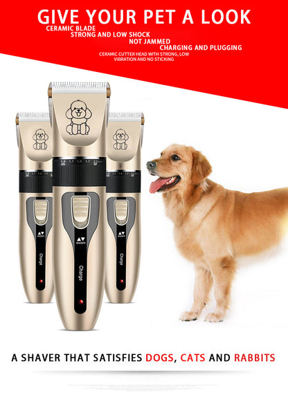 Professional Pet Grooming Hair Clipper Kit - Rechargeable, Low Noise, with Ceramic Blades & 5-Speed V888-ELOSUNG25690