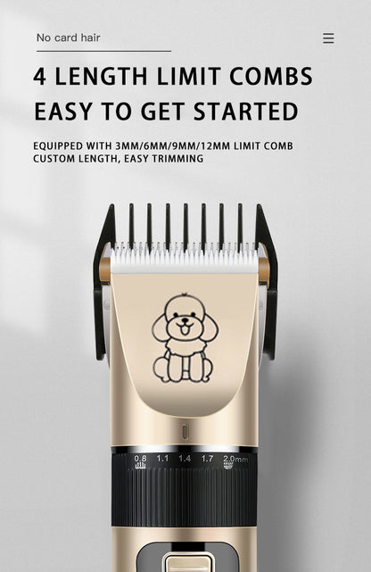 Professional Pet Grooming Hair Clipper Kit - Rechargeable, Low Noise, with Ceramic Blades & 5-Speed V888-ELOSUNG25690