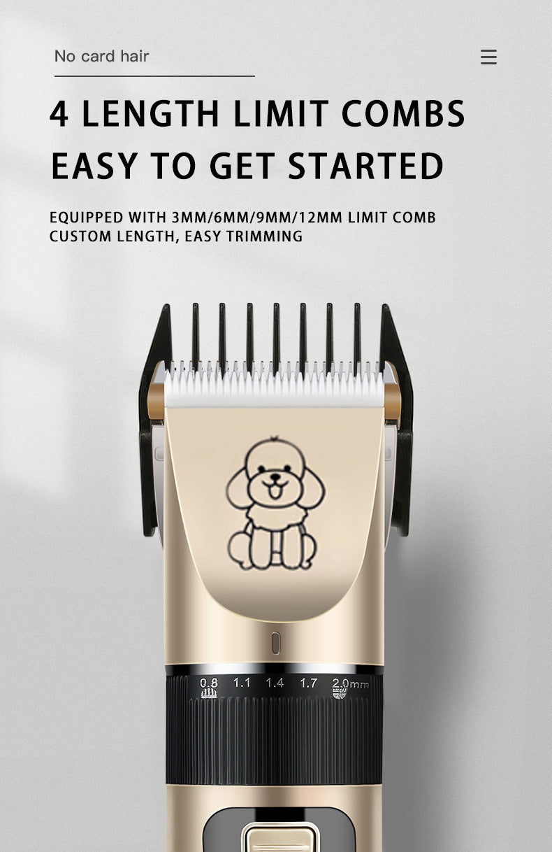 Professional Pet Grooming Hair Clipper Kit - Rechargeable, Low Noise, with Ceramic Blades & 5-Speed V888-ELOSUNG25691