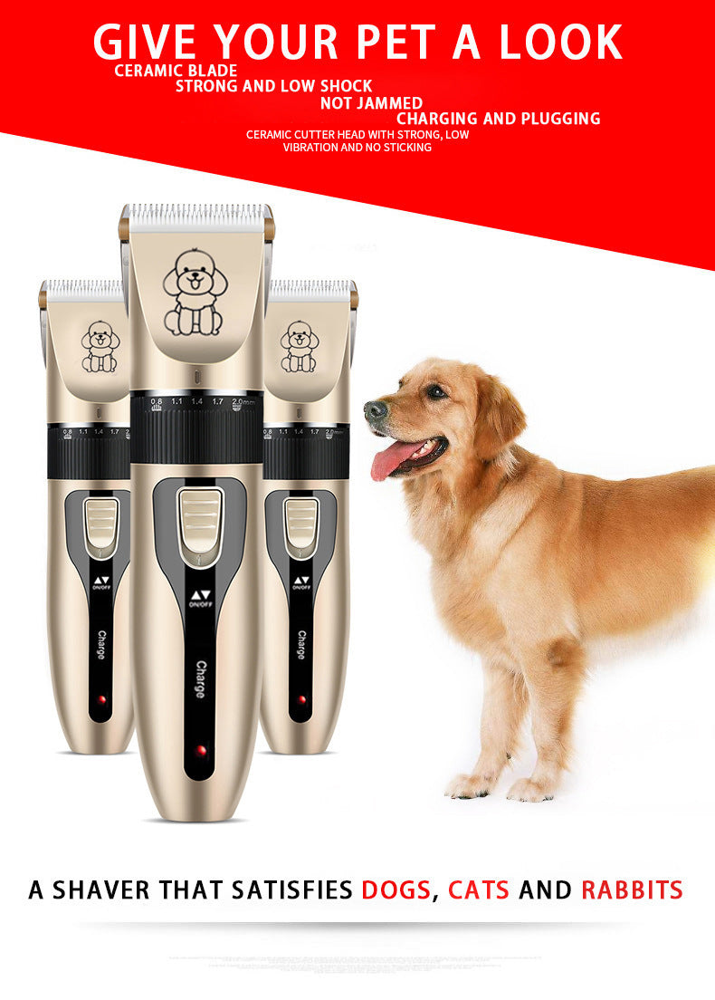 Professional Pet Grooming Hair Clipper Kit - Rechargeable, Low Noise, with Ceramic Blades & 5-Speed V888-ELOSUNG25692