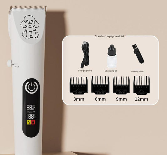 Professional Pet Grooming Hair Clipper Kit - Rechargeable, Low Noise, with Ceramic Blades & 5-Speed V888-ELOSUNG25693