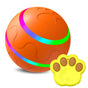 Interactive Auto Pet Toy Ball with Remote Control - USB Rechargeable, LED Lights, Sturdy & Waterproof(orange) V888-ELOSUNG25696