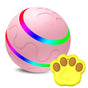 Interactive Auto Pet Toy Ball with Remote Control - USB Rechargeable, LED Lights, Sturdy & Waterproof(pink) V888-ELOSUNG25697