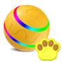 Interactive Auto Pet Toy Ball with Remote Control - USB Rechargeable, LED Lights, Sturdy & Waterproof(yellow) V888-ELOSUNG25698