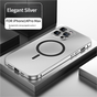 Innovative Detachable Backplate Case for iPhone 14 Pro Max with Strong MagSafe Compatibility(silver) V888-ELOSUNG25718