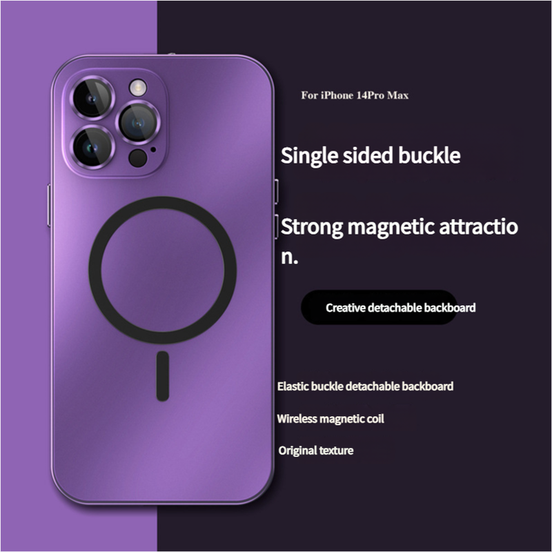 Innovative Detachable Backplate Case for iPhone 14 Pro Max with Strong MagSafe Compatibility(Purple) V888-ELOSUNG25722