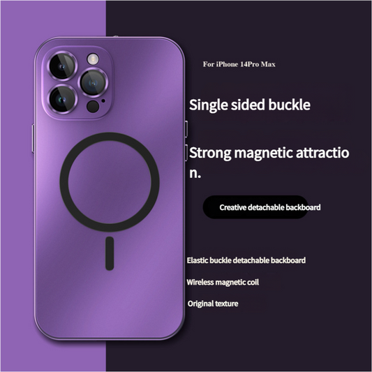 Innovative Detachable Backplate Case for iPhone 14 Pro Max with Strong MagSafe Compatibility(Purple) V888-ELOSUNG25722