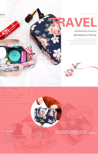Versatile Portable Handled Bag - Durable Waterproof Fabric, Ideal for Toiletries, Lunch & Travel(Light blue V888-ELOSUNG25726