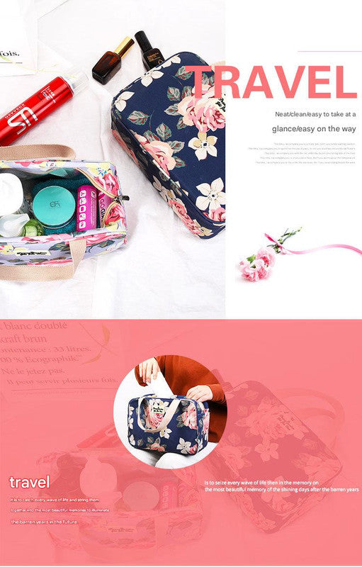 Versatile Portable Handled Bag - Durable Waterproof Fabric, Ideal for Toiletries, Lunch & Travel(Light blue V888-ELOSUNG25727