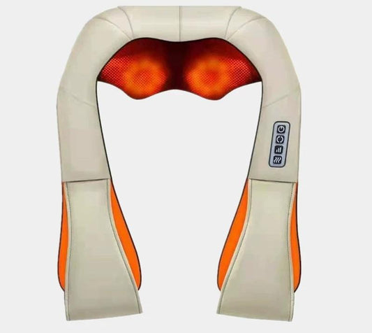 Deep Kneading Shiatsu Neck & Shoulder Massager with Heat - USB Rechargeable Ergonomic Design(Beige) V888-ELOSUNG25740