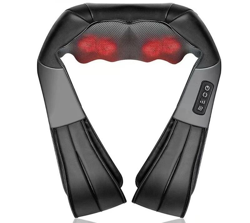 Deep Kneading Shiatsu Neck & Shoulder Massager with Heat - USB Rechargeable Ergonomic Design(Gray and black) V888-ELOSUNG25743