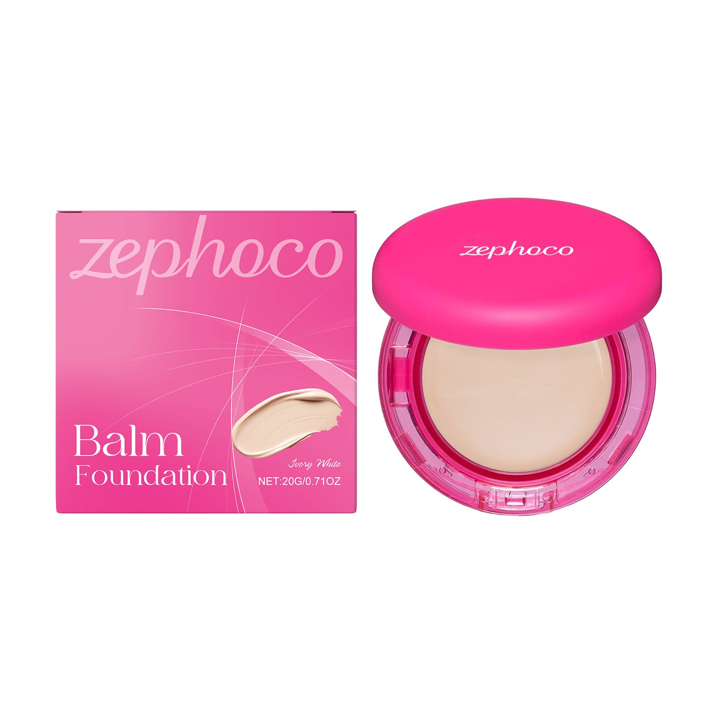 Moisturizing Balm Foundation - Lightweight Texture, Long-Lasting Natural Coverage(Ivory color) V888-ELOSUNG25749