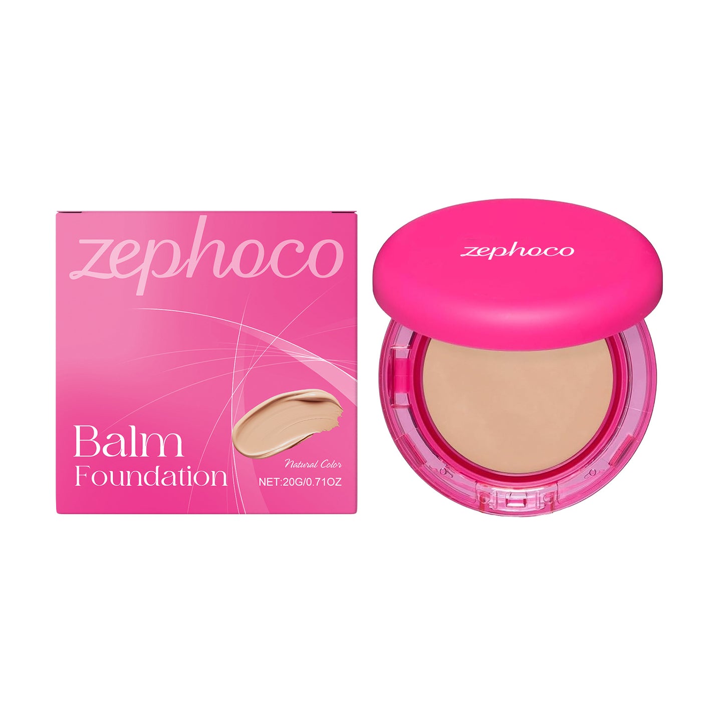 Moisturizing Balm Foundation - Lightweight Texture, Long-Lasting Natural Coverage(Natural color) V888-ELOSUNG25750