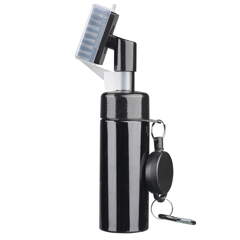 Portable Golf Club Groove Cleaner Brush with Water Spray Bottle & Retractable Keychain(black) V888-ELOSUNG25769