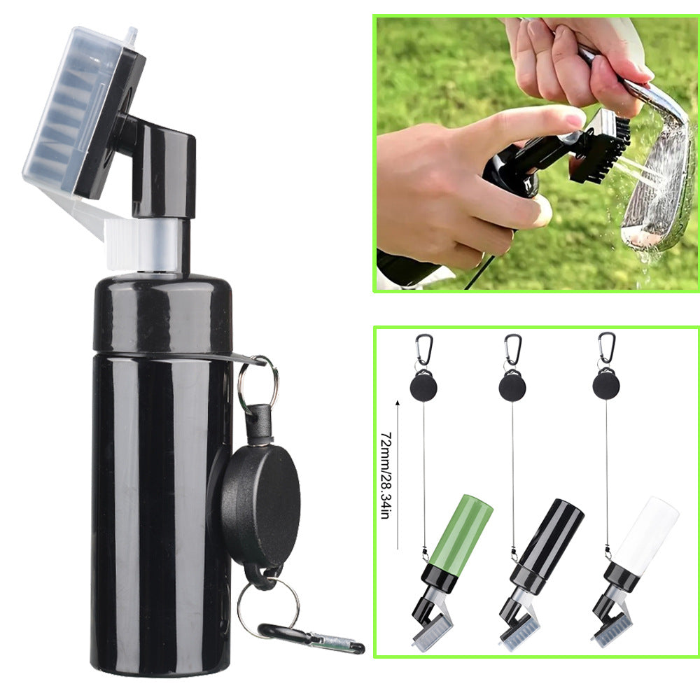 Portable Golf Club Groove Cleaner Brush with Water Spray Bottle & Retractable Keychain(white) V888-ELOSUNG25770