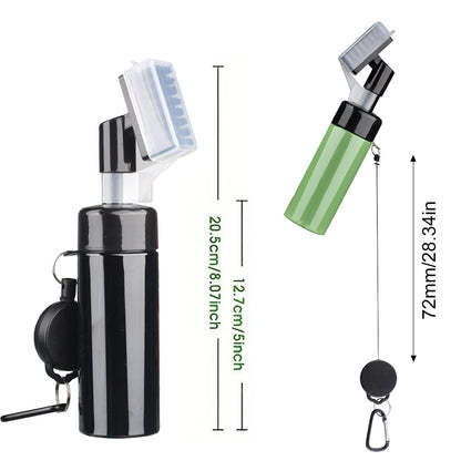 Portable Golf Club Groove Cleaner Brush with Water Spray Bottle & Retractable Keychain(green) V888-ELOSUNG25771