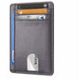 Slim Minimalist Leather Wallet with ID Window & RFID Blocking - Holds 12 Cards & Cash(Dark gray) V888-ELOSUNG25785