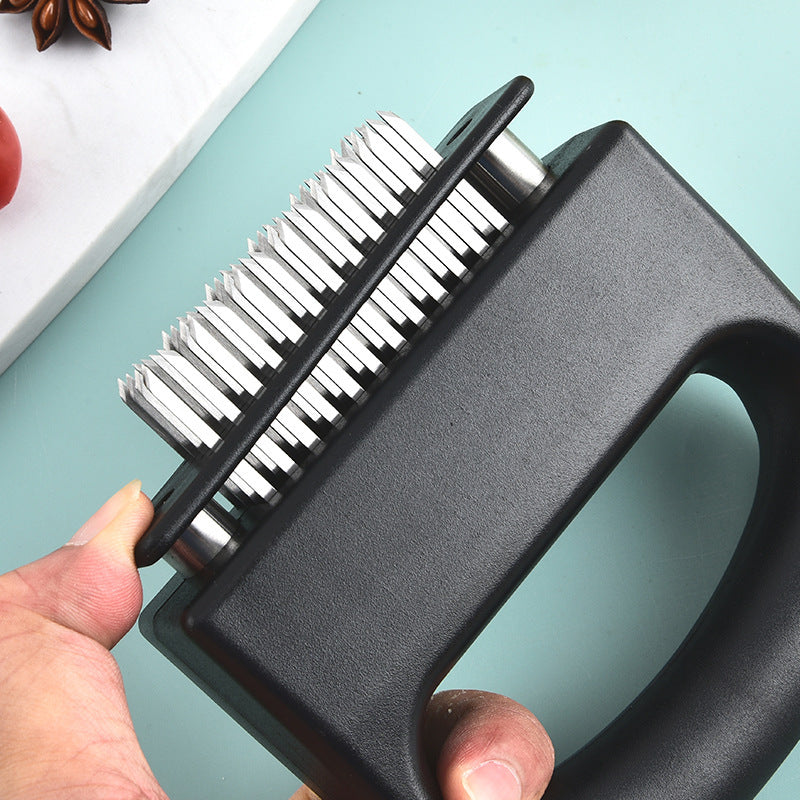 Professional Meat Tenderizer Tool - 48 Stainless Steel Blades with Safety Lock & Ergonomic Handle V888-ELOSUNG25788