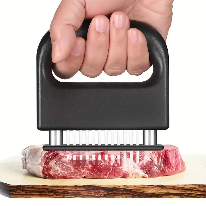 Professional Meat Tenderizer Tool - 48 Stainless Steel Blades with Safety Lock & Ergonomic Handle V888-ELOSUNG25788