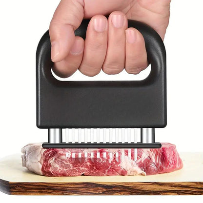 Professional Meat Tenderizer Tool - 48 Stainless Steel Blades with Safety Lock & Ergonomic Handle V888-ELOSUNG25788