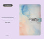 A5 Tie-Dye Journal with Combination Lock - 240 Pages, Soft Touch Cover Diary(Light blue) V888-ELOSUNG25804
