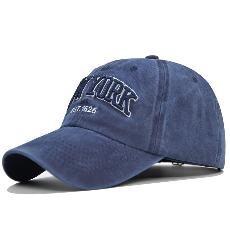 Vintage New York Est. 1625" Washed Cotton Baseball Cap - Adjustable & Unisex(Navy blue)" V888-ELOSUNG25814