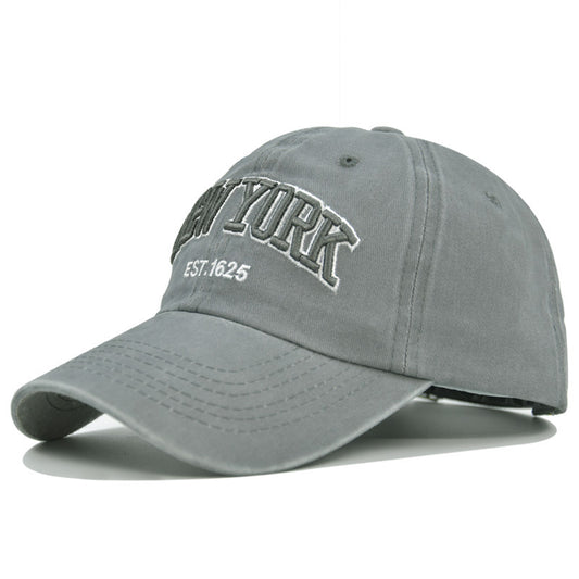 Vintage New York Est. 1625" Washed Cotton Baseball Cap - Adjustable & Unisex(Gray)" V888-ELOSUNG25815