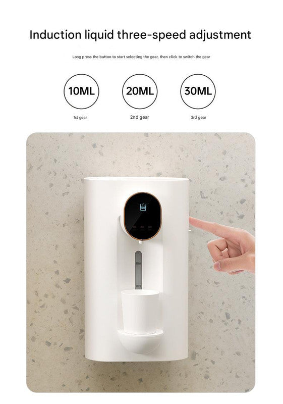 Smart Automatic Mouthwash Dispenser - Wall-Mounted, 3 Adjustable Levels, LED Display & Magnetic Cups(white) V888-ELOSUNG25832
