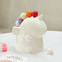 Adorable Unicorn Ceramic Fruit Fork Holder Set - Includes Stainless Steel Forks with Ball Tops(white) V888-ELOSUNG25842
