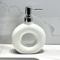 Modern Ceramic Soap & Lotion Dispenser - Unique Geometric Designs, 300ml Capacity(Donut lotion bottle milky V888-ELOSUNG25845