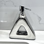 Modern Ceramic Soap & Lotion Dispenser - Unique Geometric Designs, 300ml Capacity(Triangular lotion bottle, V888-ELOSUNG25848