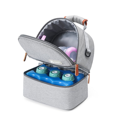 Versatile Insulated Breast Milk Cooler & Lunch Backpack - Waterproof, Multi-Carry Options(Pure black) V888-ELOSUNG25875