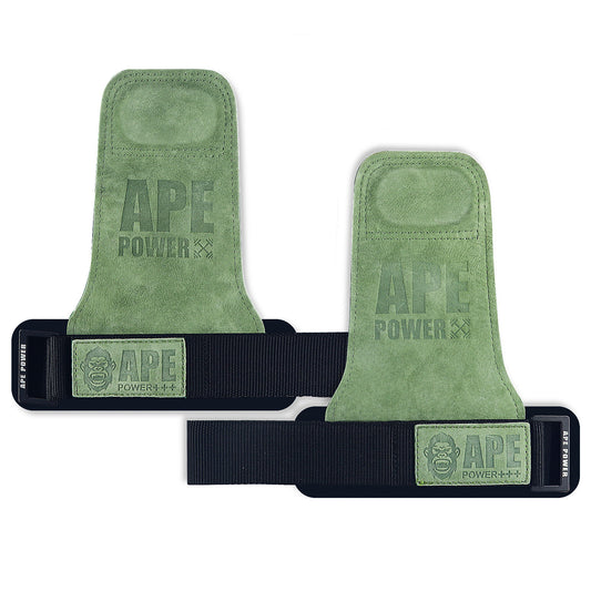 Heavy Duty Weightlifting Grips - Anti-Slip Cowhide Palm Protectors with Neoprene Wrist Support & Adjustable V888-ELOSUNG25880