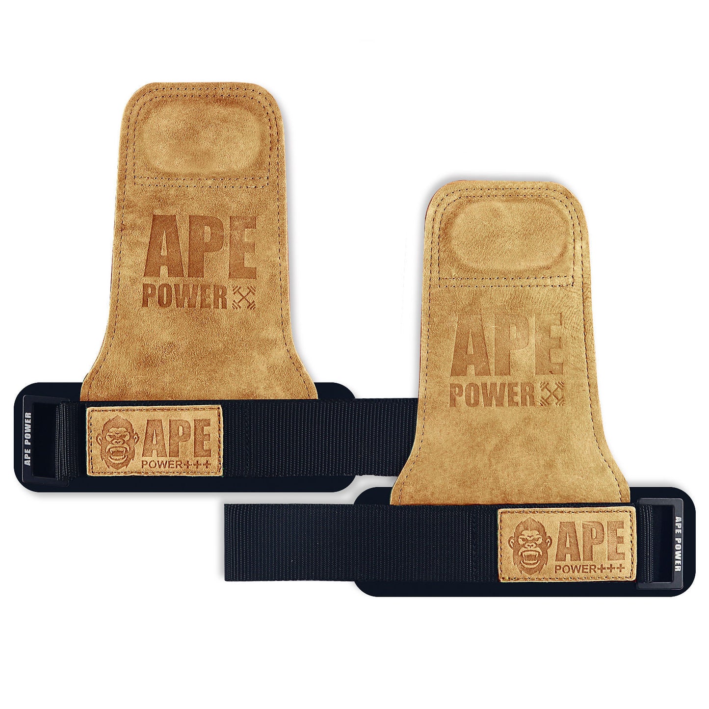 Heavy Duty Weightlifting Grips - Anti-Slip Cowhide Palm Protectors with Neoprene Wrist Support & Adjustable V888-ELOSUNG25882