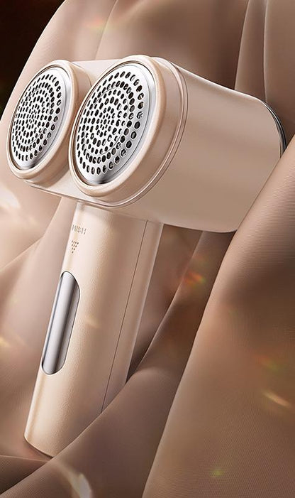 Dual-Head Electric Lint Remover - USB-C Rechargeable, LED Display, 7-Size Honeycomb Mesh(Yellow) V888-ELOSUNG25893