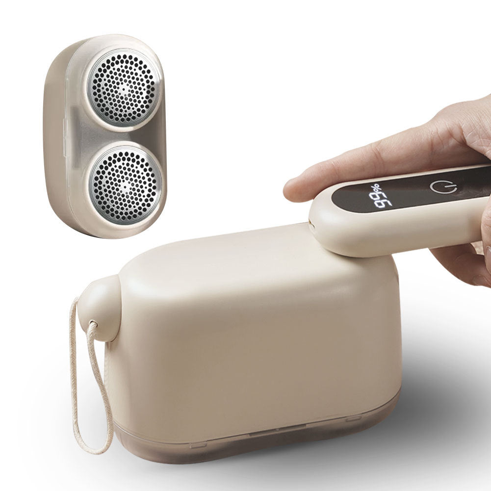Compact Electric Lint Remover with LED Display & Dual Head - USB Rechargeable(Dark green) V888-ELOSUNG25895