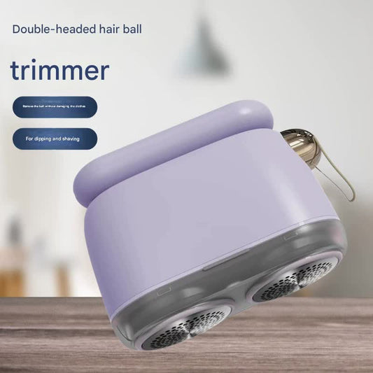 Compact Electric Lint Remover with LED Display & Dual Head - USB Rechargeable(Purple) V888-ELOSUNG25896