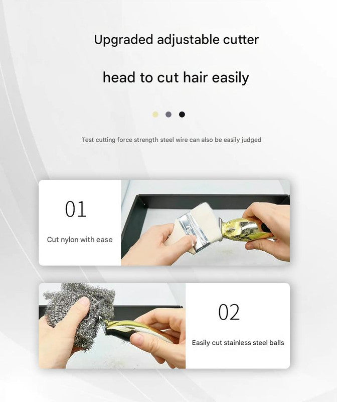 Professional Electric Hair Clipper & Beard Trimmer - USB Rechargeable, LED Display(gold) V888-ELOSUNG25912