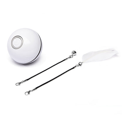 Smart USB Rechargeable Pet Interactive Rolling Ball(White) V888-ELOSUNG25938
