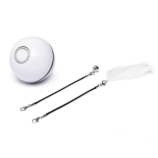 Smart USB Rechargeable Pet Interactive Rolling Ball(White) V888-ELOSUNG25938