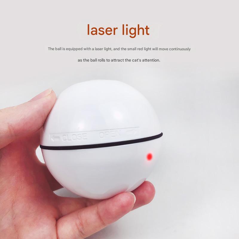 Smart USB Rechargeable Pet Interactive Rolling Ball(White) V888-ELOSUNG25938