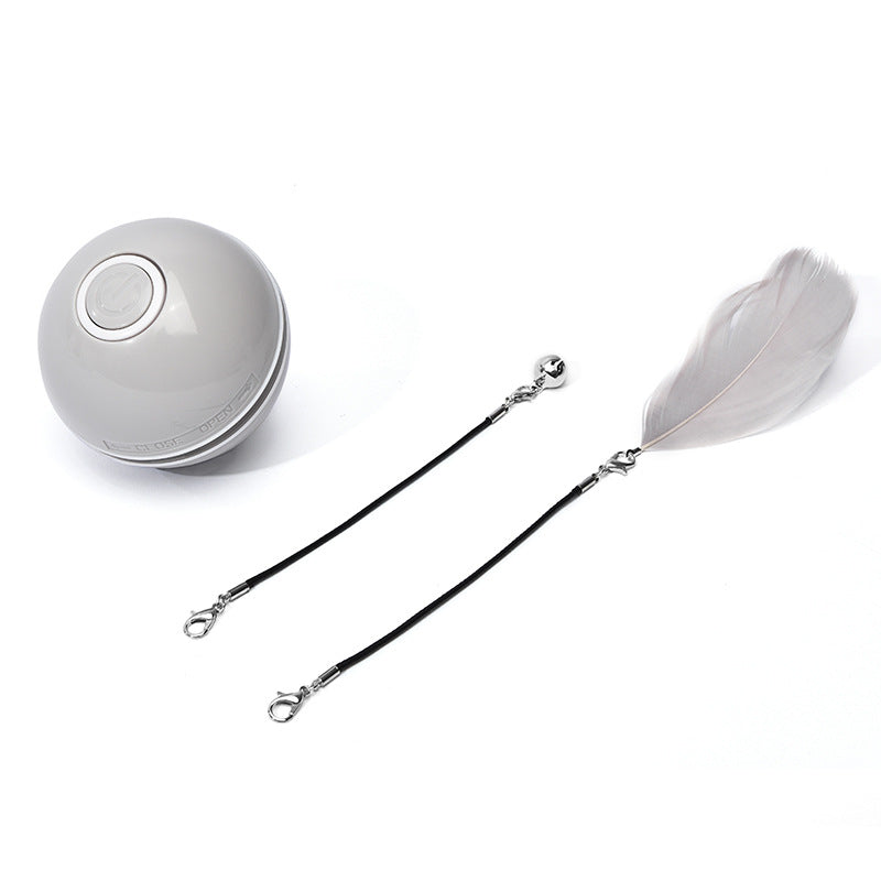 Smart USB Rechargeable Pet Interactive Rolling Ball(Gray) V888-ELOSUNG25940