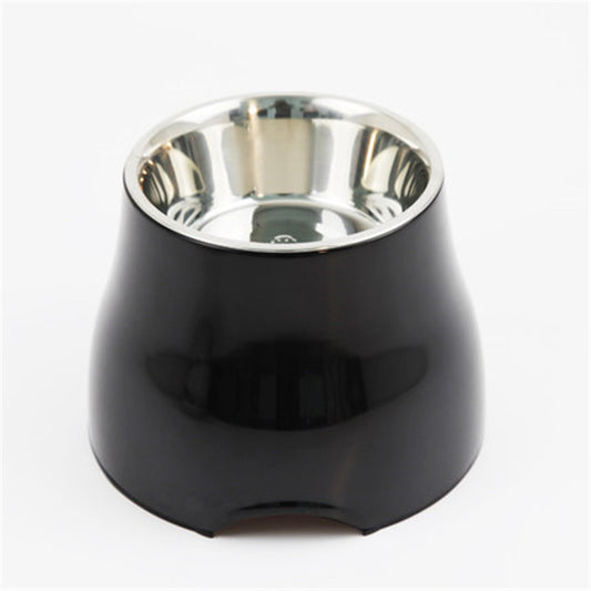 Elevated Pet Feeding Bowl with Stainless Steel Inner - Promotes Healthy Digestion & Reduces Neck Strain(Black) V888-ELOSUNG25949