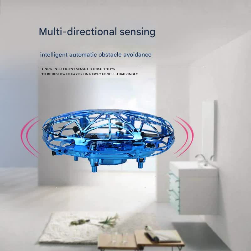 Hand-Controlled UFO Mini Drone with LED Lights & Obstacle Avoidance(pink) V888-ELOSUNG25968