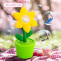 Electric Flower Bubble Machine with Music - Rechargeable, 10-Hole Output(yellow) V888-ELOSUNG25970