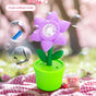 Electric Flower Bubble Machine with Music - Rechargeable, 10-Hole Output(Purple) V888-ELOSUNG25971