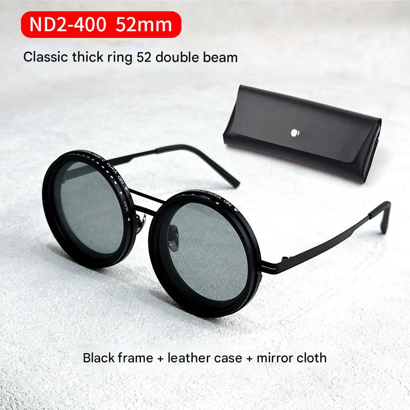 Adjustable ND9 Filter Sunglasses,Steampunk Retro Design with Polarized HD Anti-Glare Lenses(black) V888-ELOSUNG25984