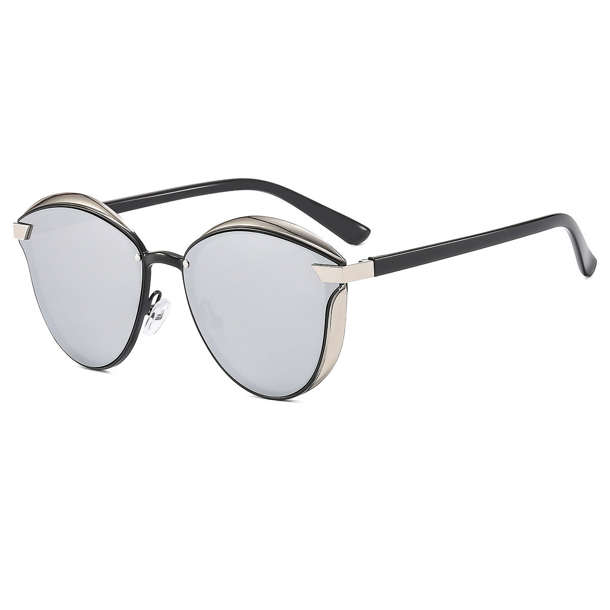 2-pcs Silver Elegant Women's Cat Eye Sunglasses - Anti-Glare, Lightweight Frame V888-ELOSUNG26004