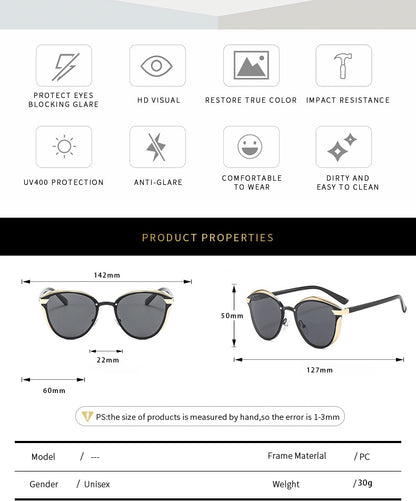 2-pcs Pink Elegant Women's Cat Eye Sunglasses - Anti-Glare, Lightweight Frame V888-ELOSUNG26005